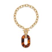 Paco Rabanne Guld Halsband Sautoir Modell M243 Brown, Dam