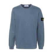 Stone Island Stickade tröjor Felpa V0046 Blue, Herr