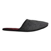 Dolce & Gabbana Svarta Fuskpäls Slip On Skor Black, Herr