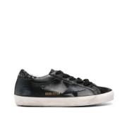 Golden Goose Svarta stjärnsneakers med glitterdetalj Black, Dam