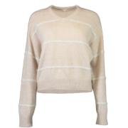 Brunello Cucinelli Lyxiga Tröjor Kollektion Beige, Dam