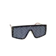 Fendi Vintage Pre-owned Metall solglasgon Black, Dam