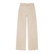 Anine Bing Briley Denim Jeans med dragkedja Beige, Dam