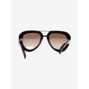 Prada Vintage Pre-owned Glas solglasgon Brown, Dam