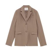 Ottod'Ame Elegant Dam 2-Knapp Blazer Brown, Dam