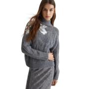 Liu Jo Paljettsweater - Array - Stor Gray, Dam