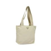 Prada Vintage Pre-owned Nylon totevskor Beige, Dam