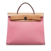 Hermès Vintage Pre-owned Canvas handvskor Pink, Dam