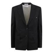 Helmut Lang Krökt Klassisk Blazer Black, Dam