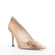 Manolo Blahnik Pre-owned Pre-owned Laeder klackskor Beige, Dam