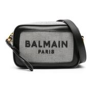 Balmain Casual Logo Crossbody Väska i Svart Black, Dam