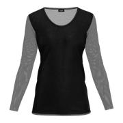 Emme DI Marella Bomull T-shirt Teodora-004 Black, Dam