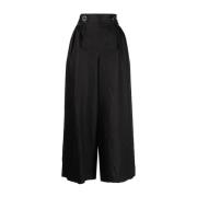 Maison Margiela Svarta Linnebyxor Black, Dam