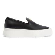 Giuseppe Zanotti Casual Svart Läder Sneakers Black, Herr