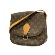 Louis Vuitton Vintage Pre-owned Tyg axelremsvskor Brown, Dam