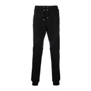 Balmain Ribbade Sweatpants med Tryck Black, Herr