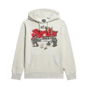 Superdry New York Vintage Logo Hoodie Gray, Herr