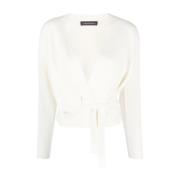 Lorena Antoniazzi Vit Cashmere Stickad Kofta White, Dam