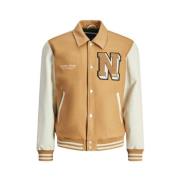 Jack & Jones Varsity Bomberjacka i ullblandning Yellow, Herr