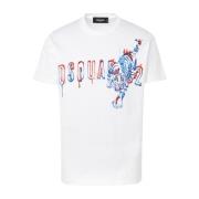 Dsquared2 Logo Print T-Shirt White, Herr