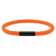 Le Gramme Fluorescerande Orange Nato Kabelarmband Black, Unisex