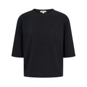 Esmé Studios Boxy T-shirt med A-formade ärmar Black, Dam