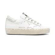 Golden Goose Vita Läder Avslappnade Tränare Sneakers White, Dam