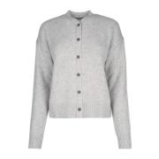 Calvin Klein Mjuk V-ringad Cashmere Cardigan Gray, Dam