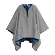 Salvatore Ferragamo Vändbar poncho Gray, Dam