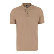 Hugo Boss Bomull Polo Skjorta med Logodetalj Beige, Herr