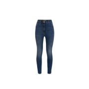 Elisabetta Franchi Skinny Stretch Jeans med Regular Midja Blue, Dam