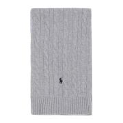 Polo Ralph Lauren Merinoull Ribbstickad Halsduk Gray, Herr