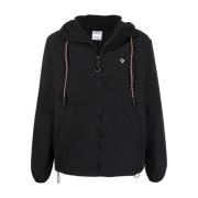 Marcelo Burlon Svart Lätt Casual Windbreaker Jacka Black, Herr