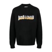 Just Cavalli Svarta Sweaters - ***cv Black, Herr