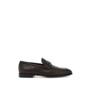 Salvatore Ferragamo Hamrad läderloafers med Gancini-detalj Brown, Herr