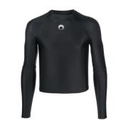 Marine Serre Svart Nylon Casual Blus Black, Dam