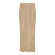 Liu Jo Casual Alpacka Blandning Stickad Kjol Beige, Dam