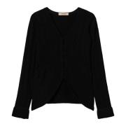 Twinset Elegant Viskosblandningsjacka Black, Dam