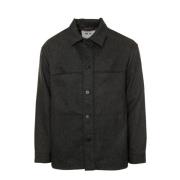 Nn07 Twill Overshirt med Stora Fickor Gray, Herr