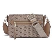 Dkny Ikonisk Crossbody-väska med Justerbar Rem Brown, Dam