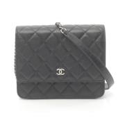 Chanel Vintage Pre-owned Tyg chanel-vskor Black, Dam