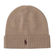 Polo Ralph Lauren Ull Beanie med Logobroderidetalj Beige, Herr