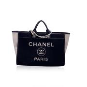 Chanel Vintage Pre-owned Ylle totevskor Black, Dam