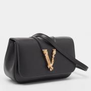 Versace Pre-owned Pre-owned Laeder crossbodyvskor Black, Dam