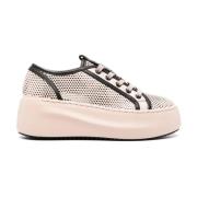 Vic Matié Bruna Casual Sneakers med Cow Leather Brown, Dam