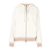 Eleventy Beige Casual Full Zip Sweatshirt Beige, Dam