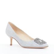 Manolo Blahnik Pre-owned Pre-owned Tyg klackskor Gray, Dam