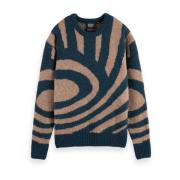 Scotch & Soda Stora Vågor Dropped Axelsweater Multicolor, Herr