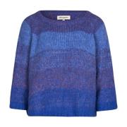 Lollys Laundry Blå Tortugall Jumper med ¾ Ärmar Blue, Dam