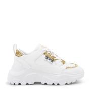 Versace Vita Sneakers med Guldglitterdetaljer White, Dam